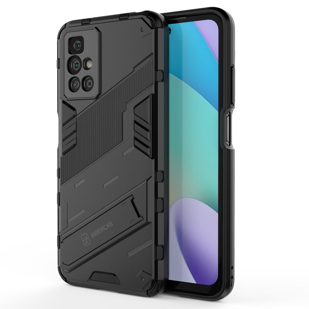 Ốp lưng cho Xiaomi Redmi 10, Ốp chống sốc Iron Man PUNK cao cấp kèm giá đỡ cho Redmi 10 2022
