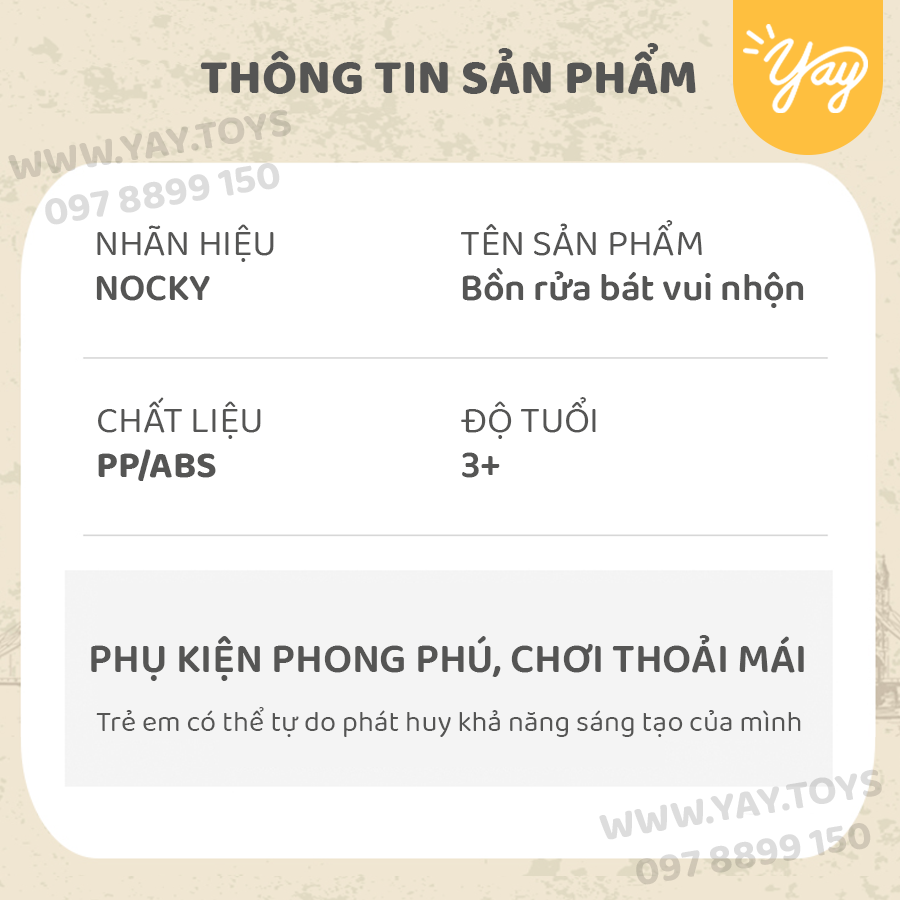 Bộ Đồ Chơi Bồn Rửa Chén Vui Nhộn Phun Nước Tự Động Cho Bé 3+ - Nocky