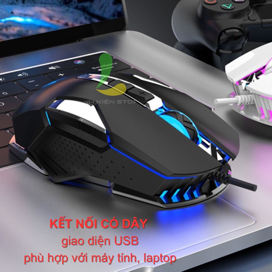 Chuột máy tính XUNFOX XYH19  - Chuột gaming giá rẻ có dây cắm USB tích hợp hiệu ứng ánh sáng nhiều màu sắc - Hàng nhập khẩu