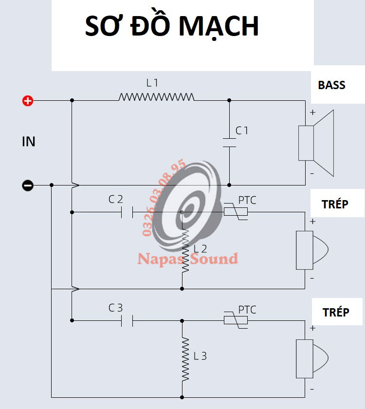 MẠCH PHÂN TẦN 3 LOA WEAH320 - LẮP 1 BASS 2 TRÉP KHÔNG CẦN HÀN DÂY (GIÁ 1 CÁI) - PHÂN TẦN BASS 25 30 40