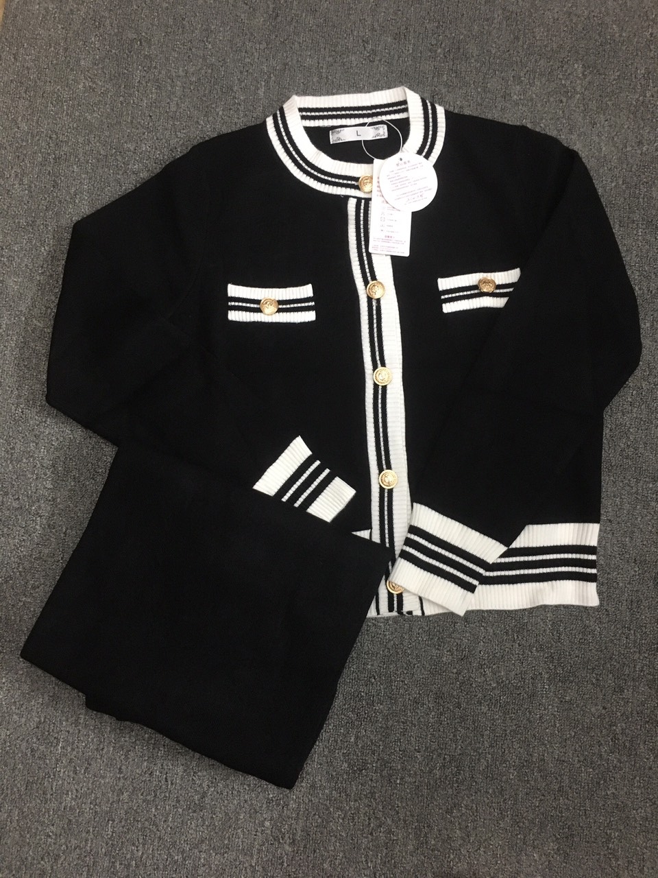 Bộ Đồ Dệt Kim Hai Mảnh Cá Tính Thời Trang AB50 - Hàng Quảng Châu Cao Cấp