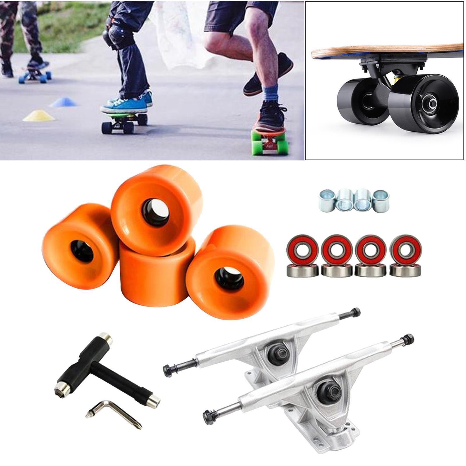 Alloy Solid Skateboard Truck 7'' Wheel Wrench Roller Part