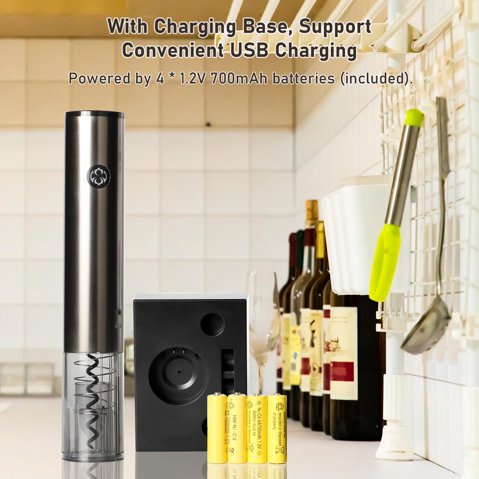 Dụng cụ khui nút chai rượu vang SW-WG17C tự động bằng điện có giá đỡ
