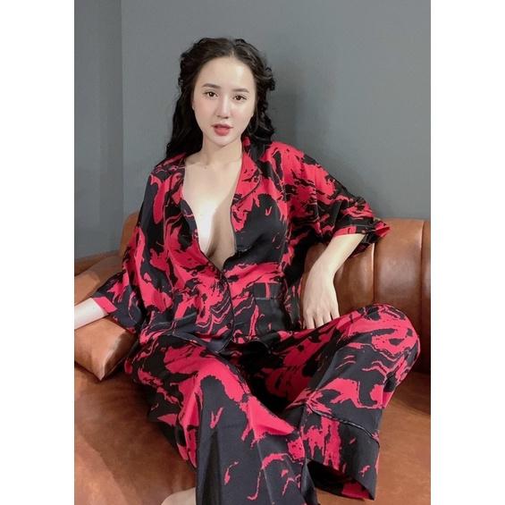 Đồ bộ pijama Lụa Maingo tay cánh dơi quần dài hot nhất hiện nay