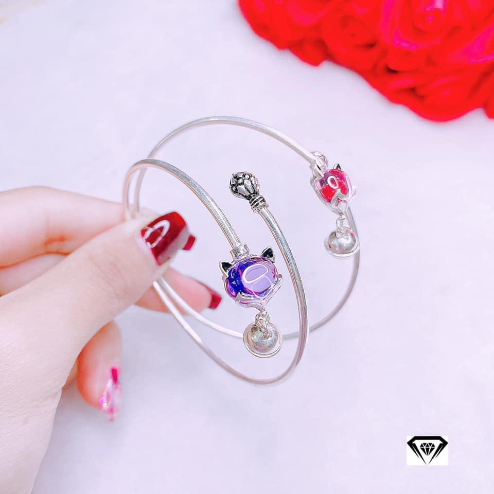 Vòng tay nữ bạc ta mặt hồ ly MS18