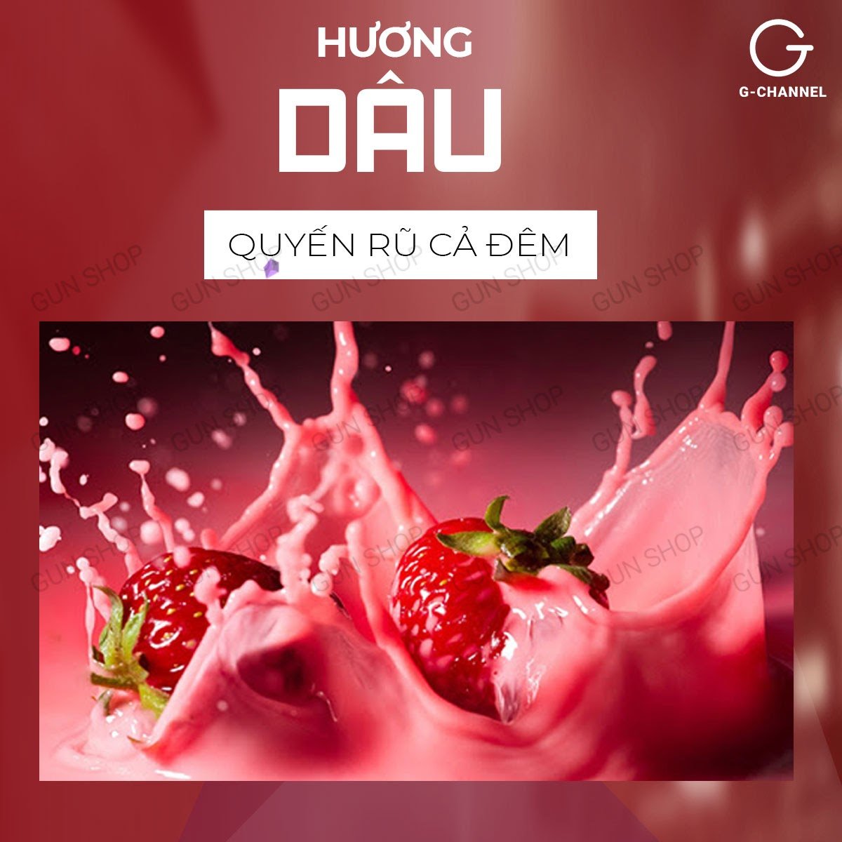 Bao cao su OKHQ - Hương dâu kèm 1 chiếc BCS Gun Super Thin