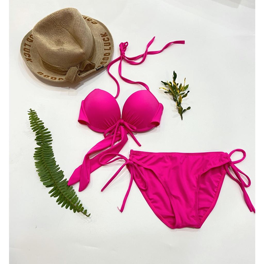 Bikini, Đồ Bơi Đi Biển Hai Mảnh Áo Gọng Nơ Quần Tam Gíac ODERI HM-071