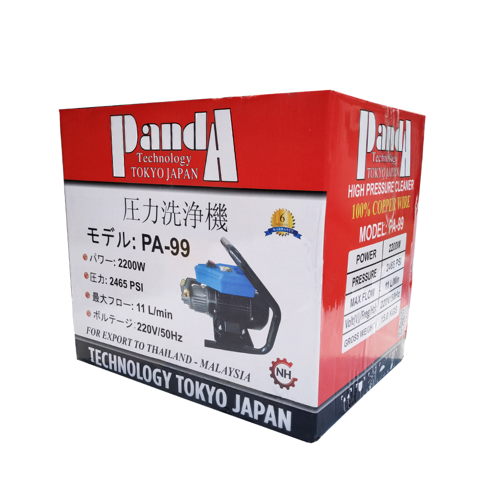 Máy Rửa Xe Panda PA99, Công suất 2200W, Khung thép, Motor to, Máy siêu bền