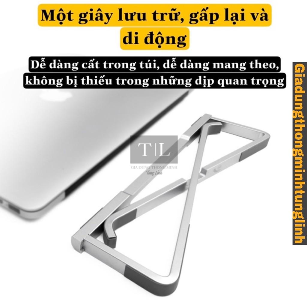 Thanh Giá Đỡ Kệ Máy Tính Laptop Đa Năng Kệ gấp gọn, silicon chống trượt hợp kim nhôm tản nhiệt điều chỉnh góc