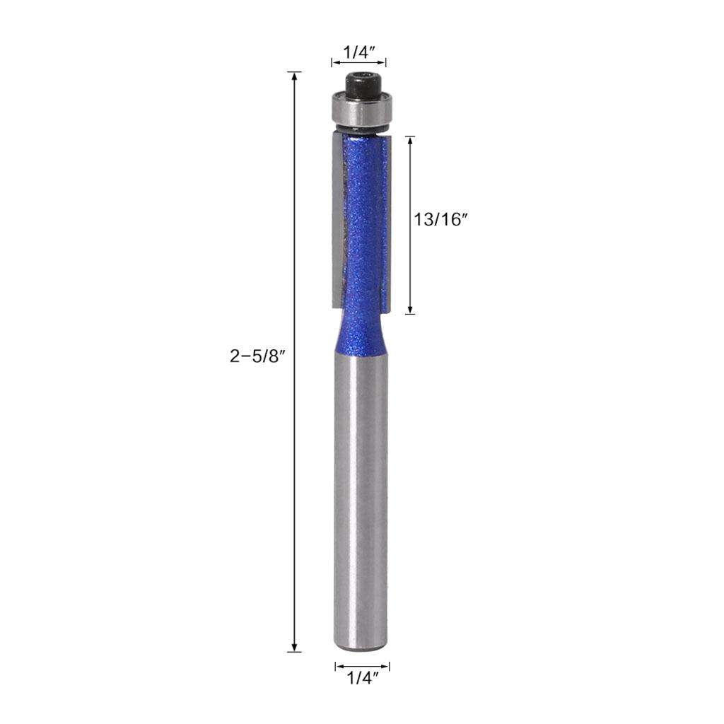 1/4'' Bearing Flush Trim Bit with 1/4 inch Shank