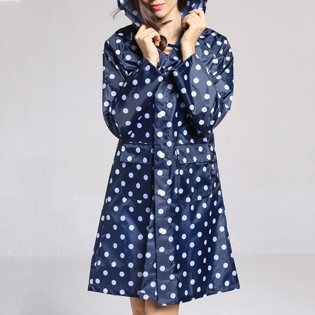 Prettyia Womens Lightweight Packable Outdoor Hooded Waterproof Rain Jacket