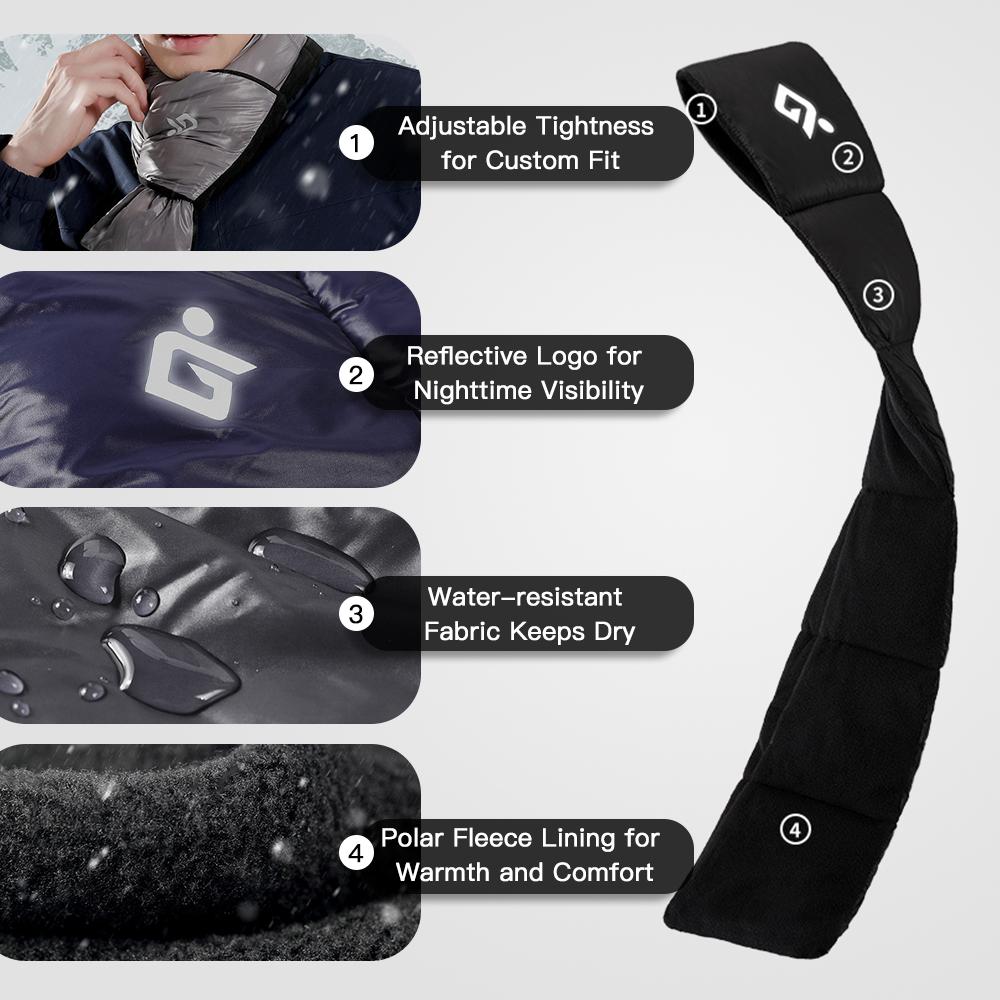 Winter Warm Down Scarf for Men and Women Outdoor Windproof Scarf Neck Warmer for Cycling Hiking Skiing
