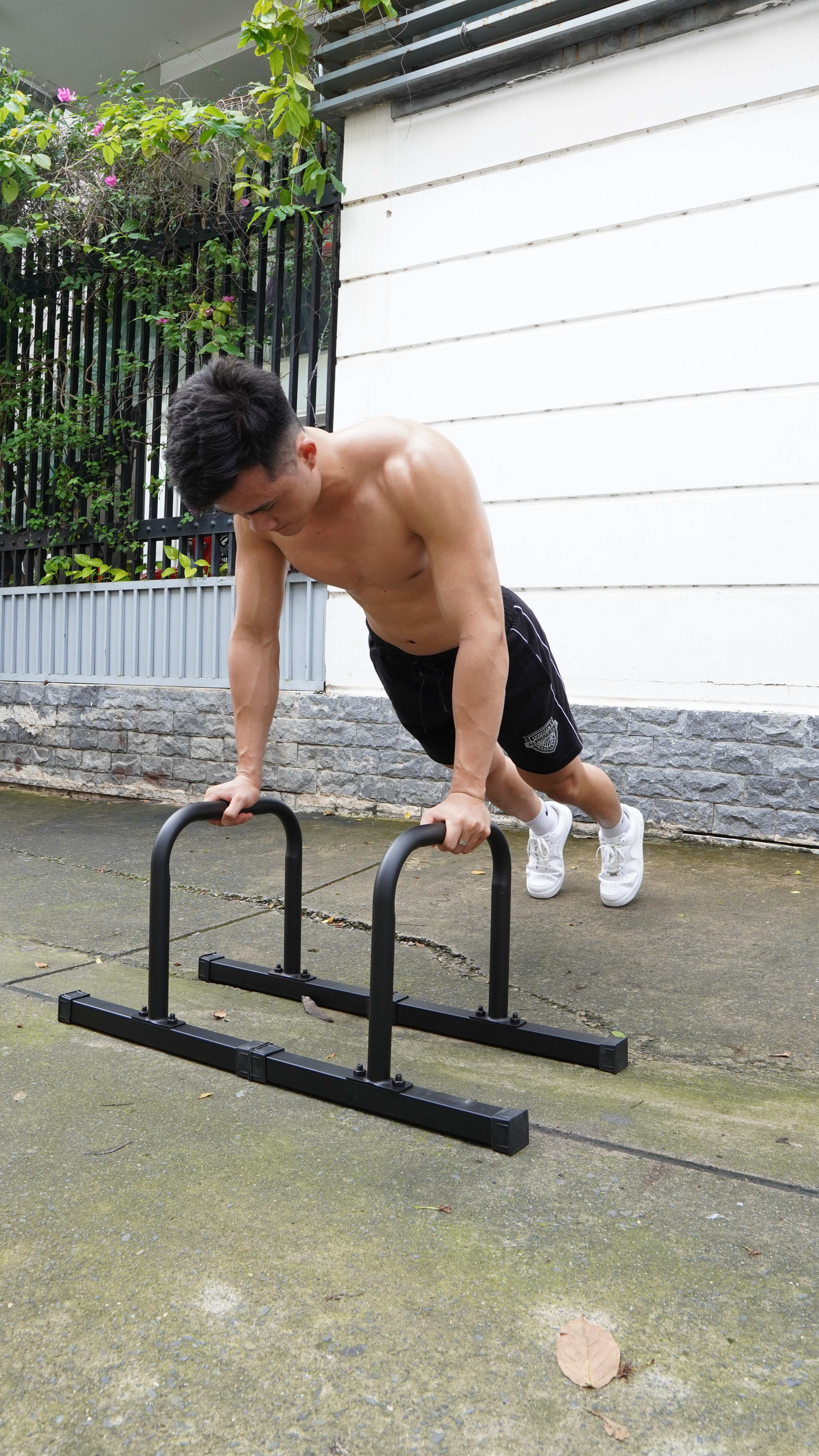 Xà kép mini, Parallettes size XL (Cao 40cm) chính hãng DAI NHAN, làm bằng thép, sơn tĩnh điện