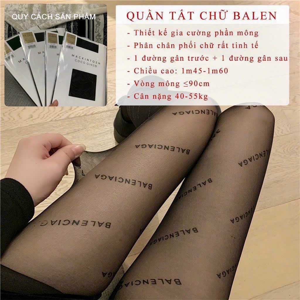 QUẦN TẤT CHỮ BALEN SIÊU QUYẾN RŨ CÁ TÍNH DƯỚI 60KG DÀNH CHO NỮ