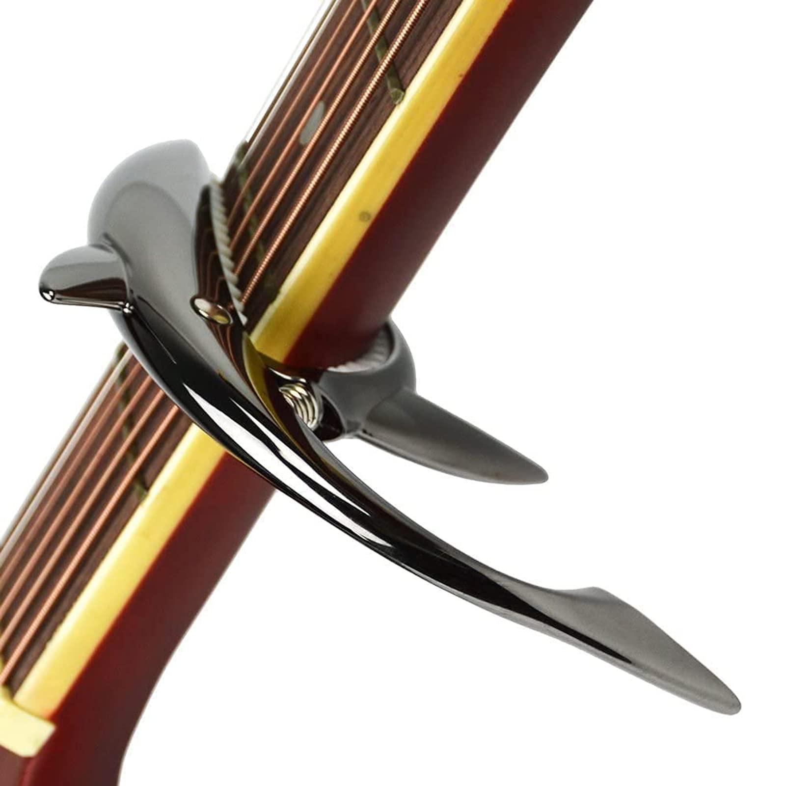 Capodastre hợp kim kẽm cho guitar acoustic dây đen 4/6/12