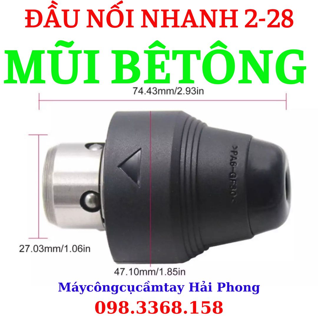 Bộ đầu giữ mũi khoan chuyên bê tông 'BO$CH' Mod.'GBH2-28DFR/DFV' . Nguyên bộ