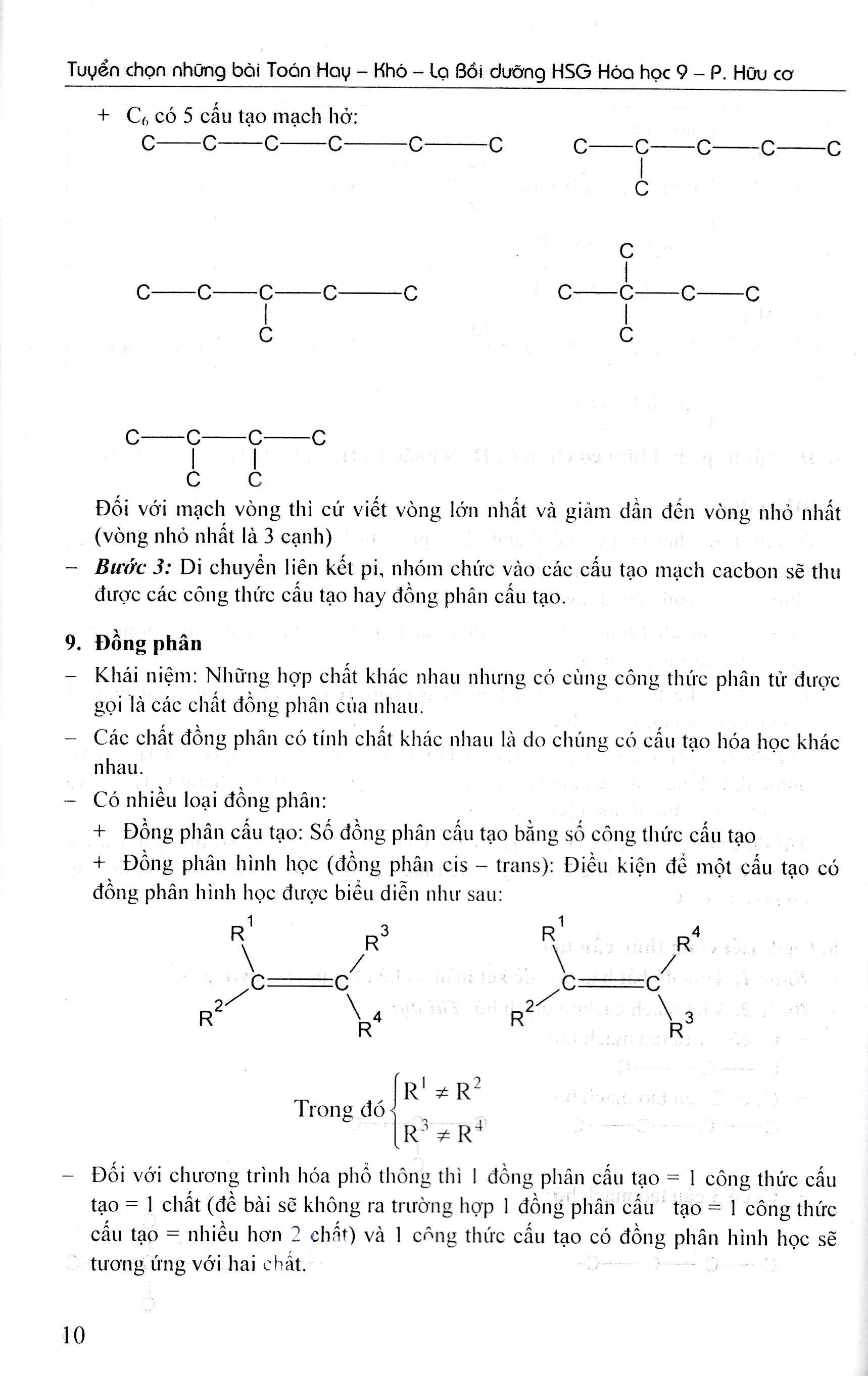 Tuyển Chọn Những Bài Toán Hay-Khó-Lạ - Bồi Dưỡng Học Sinh Giỏi Hóa Học 9 - Phần Hữu Cơ