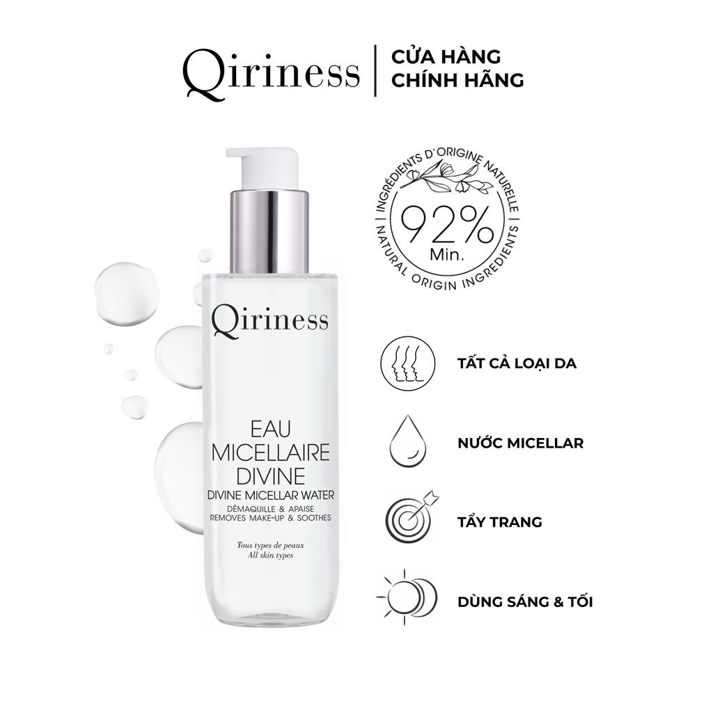 Dung dịch làm sạch và tẩy trang cho da nhạy cảm nguồn gốc thiên nhiên Qiriness Divine Micellar Water 200ml