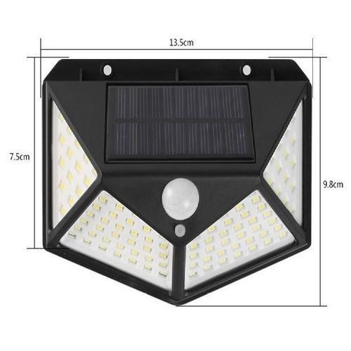 Đèn năng lượng mặt trời 100 LED_3 chế độ đèn sáng cảm biến hồng ngoại và chuyển động tiện dụng