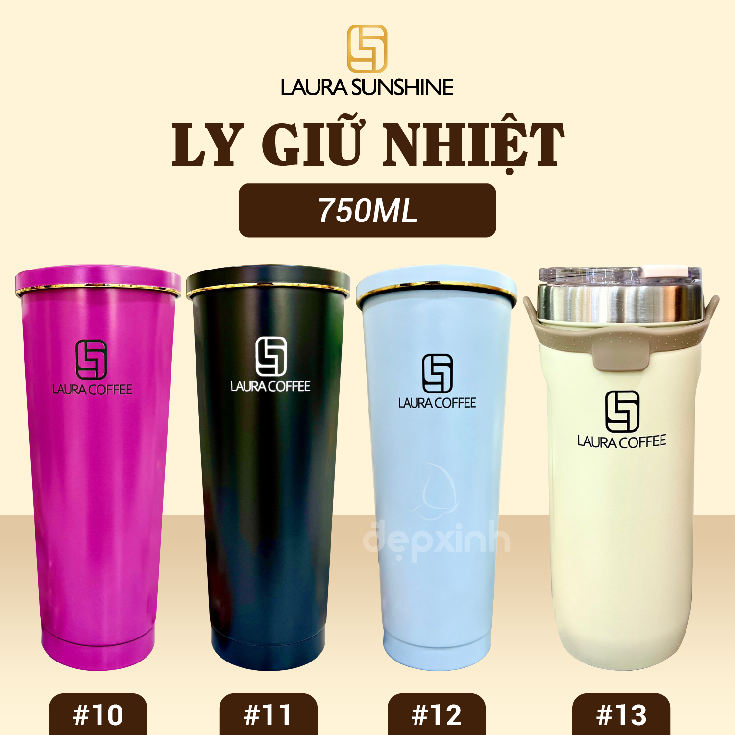 [Tặng Quà] Combo 15 Hộp cà phê hòa tan cao cấp Laura Coffee Nhật Kim Anh (15 hộp x 10 gói)