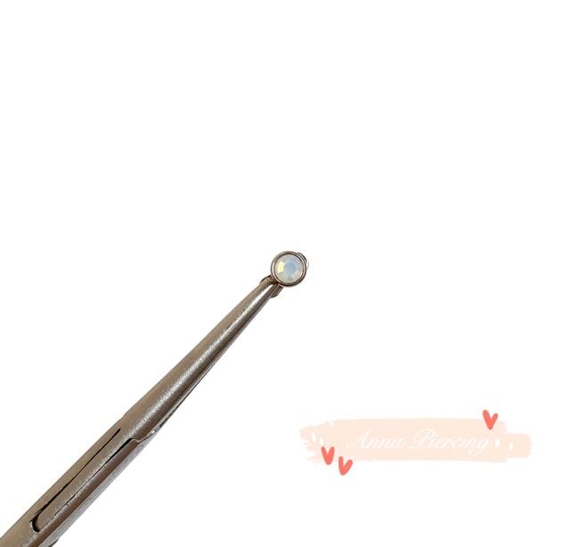 Khuyên dermal chân titanium đá ngọc 4mm - XUÂN SHOP