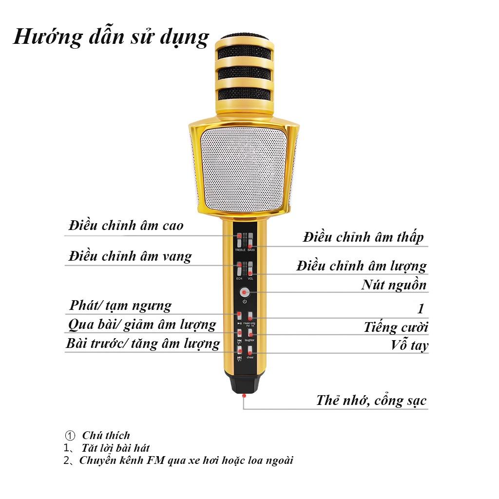 Micro Karaoke Bluetooth SD-17 Mic Hát Kèm Loa Âm Thanh Sống Động Âm Tuyệt Đỉnh Chuẩn Bass Tốt Thiết Kế Sang Trọng