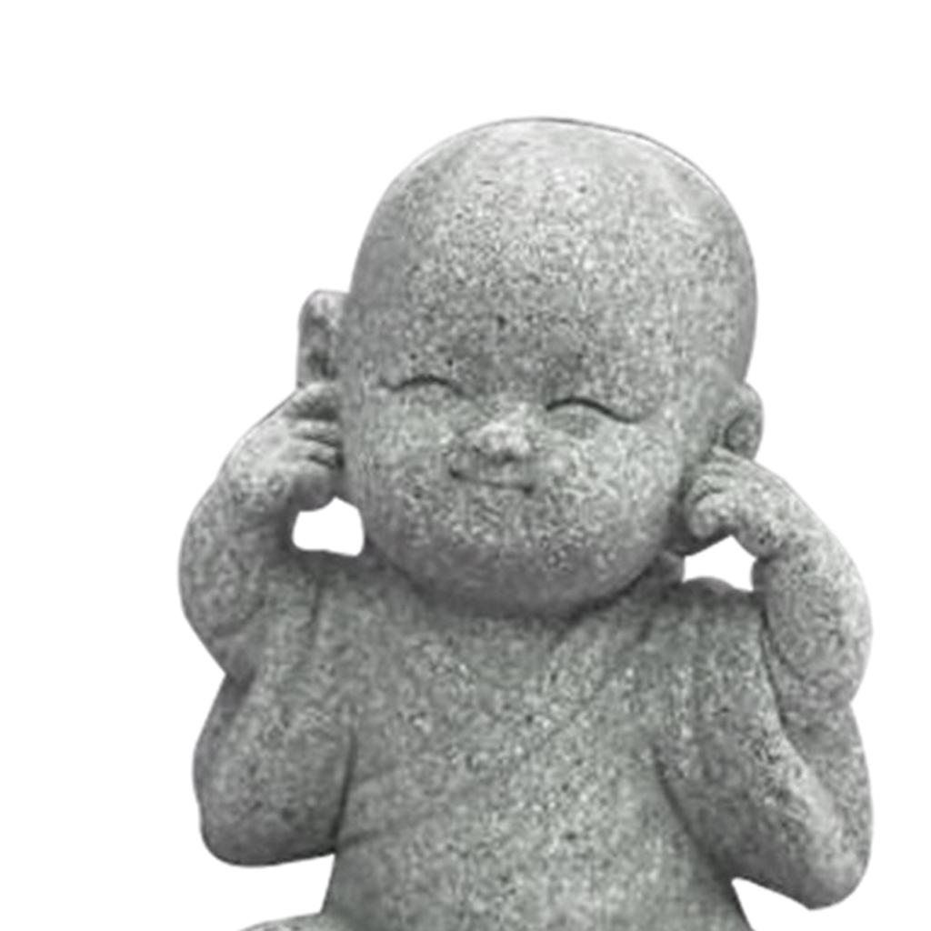 Mini Buddha Statue Monk Tea Pet Miniature Buddha Figurine Chinese Style Table Decoration Fengshui Ornament Decorative for Home Office