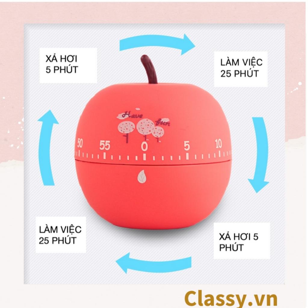 Đồng hồ hẹn giờ xoay 360 độ 60 phút, Classy họa tiết trái cây dễ thương PK1491