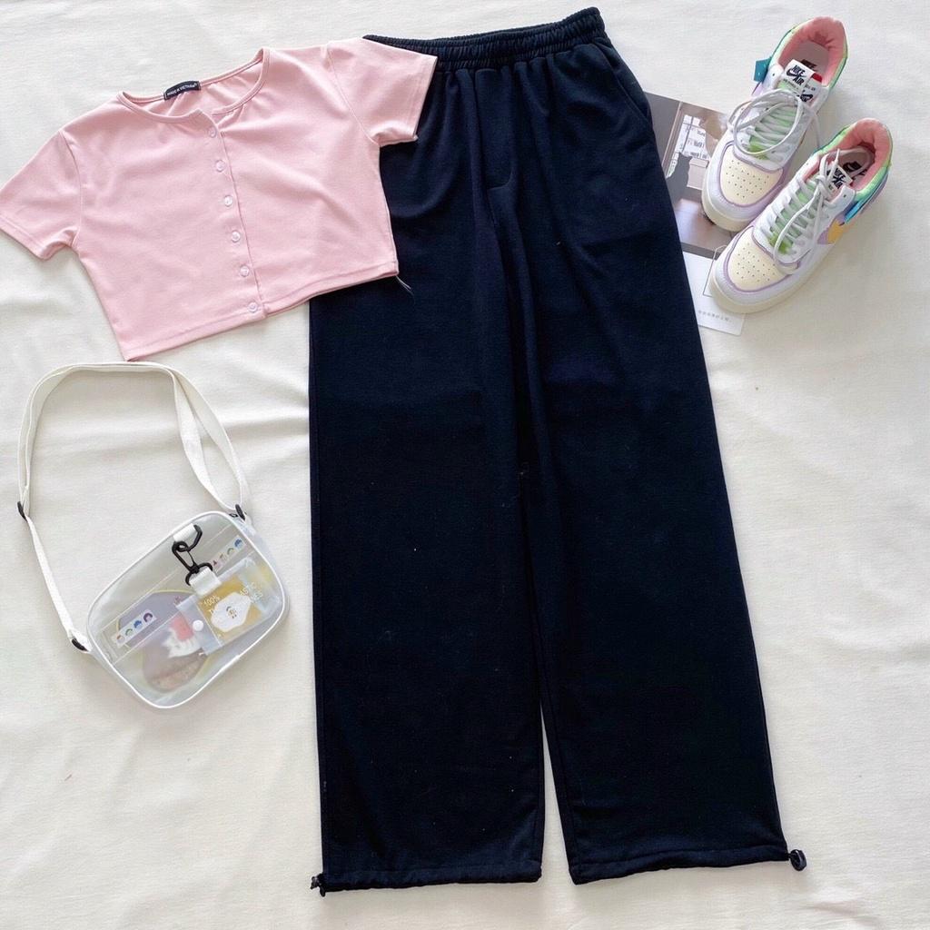 Áo croptop body SIB Clothing tay ngắn sexy có nút cài SIB010