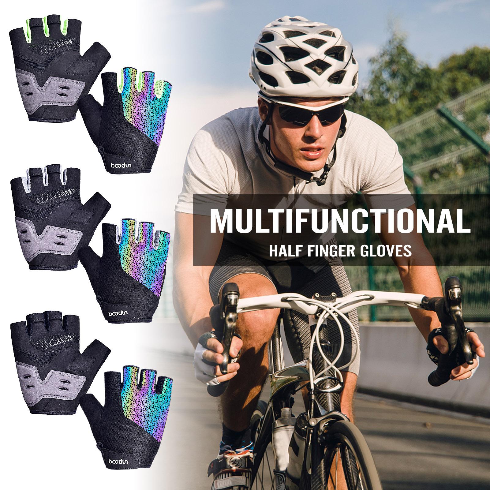 Găng tay thể thao nửa ngón Chống trượt Giảm sốc cho đi xe đạp tập tạ