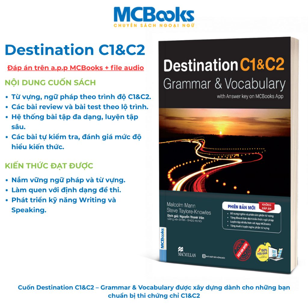 Sách - Destination C1C2 Grammar and Vocabulary Tặng Audio Và Bài Tập Thực Hành MCBooks