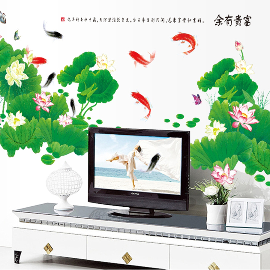 Decal Dán Tường Đầm Sen 2 Binbin PK148 (140 x 80 cm)