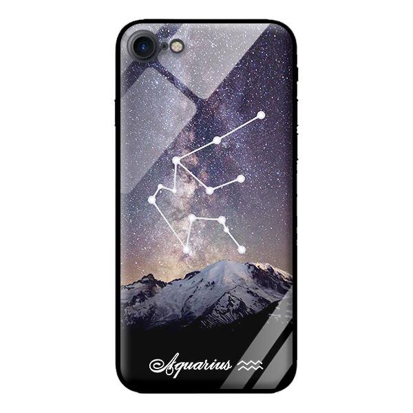 Ốp kính 12 cung Hoàng Đạo cho iPhone 7 Aquarius - Hàng chính hãng
