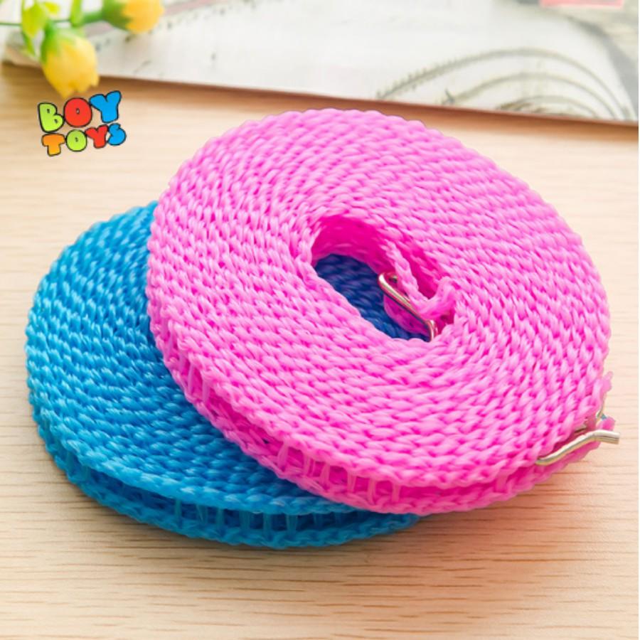 Dây phơi đồ, dây phơi quần áo thông minh chống gió, chống trượt, có lỗ móc loại 3m