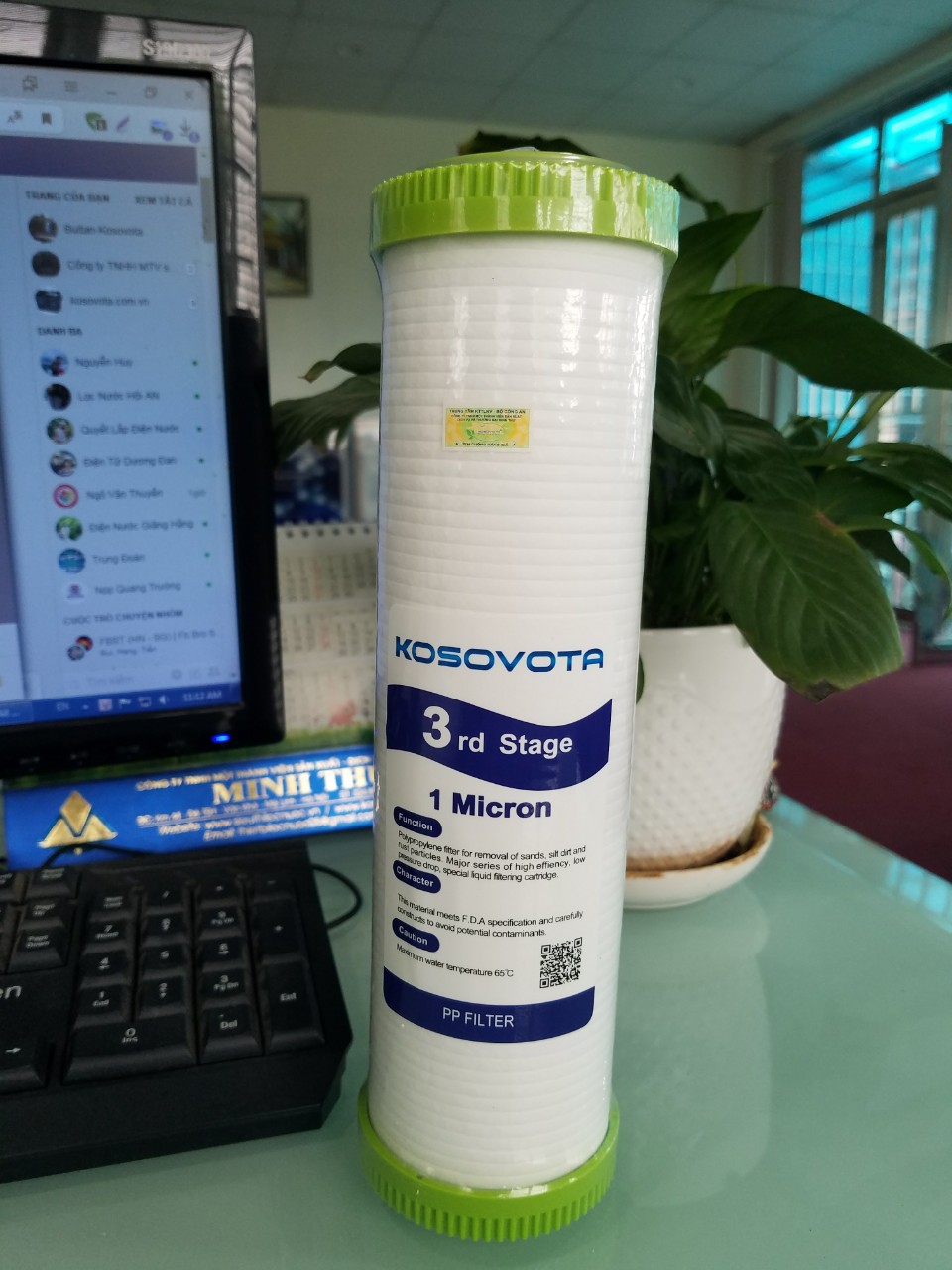 Bộ 3 lõi lọc nước 123 Kosovota 10&quot; dùng cho máy lọc nước gia đình (Hàng chính hãng)