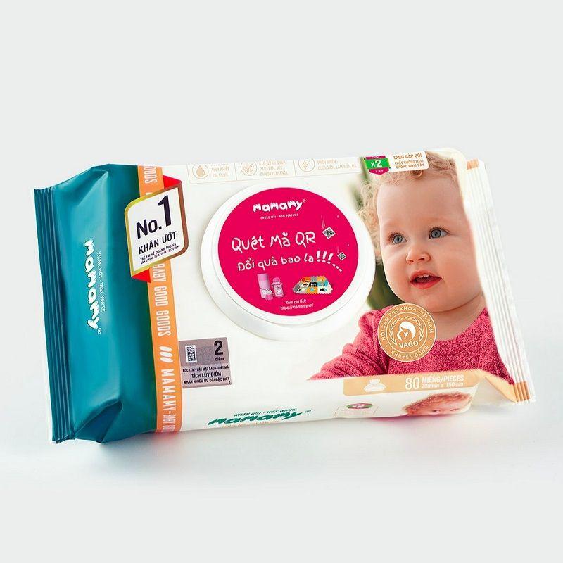 Khăn ướt MAMAMY không mùi 80 miếng gói – 8936013330266