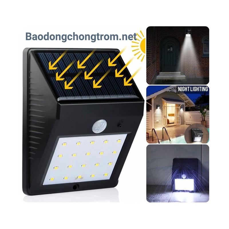 Đèn LED Cảm Biến Sân Vườn Năng Lượng Mặt Trời 20LED