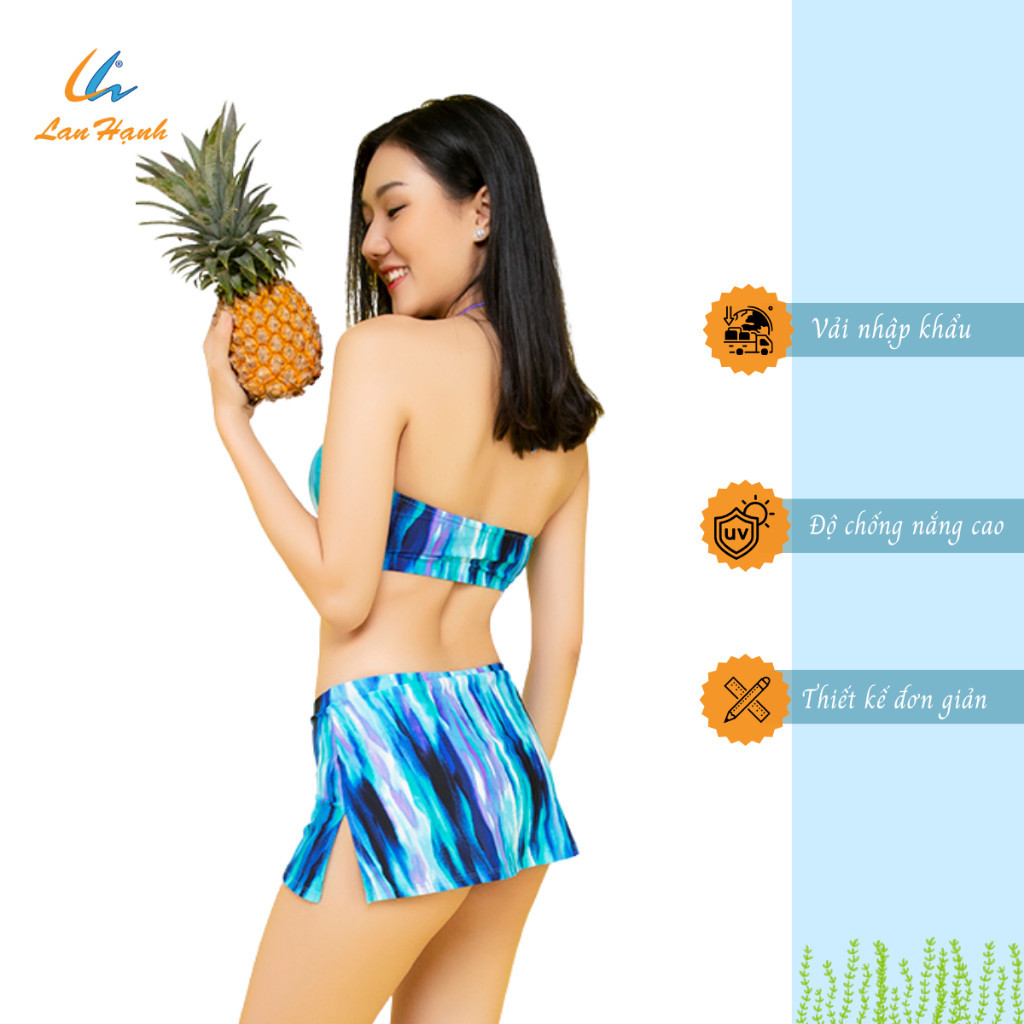 Bộ Bơi Nữ Hai Mảnh Đầm 22005 Lan Hạnh