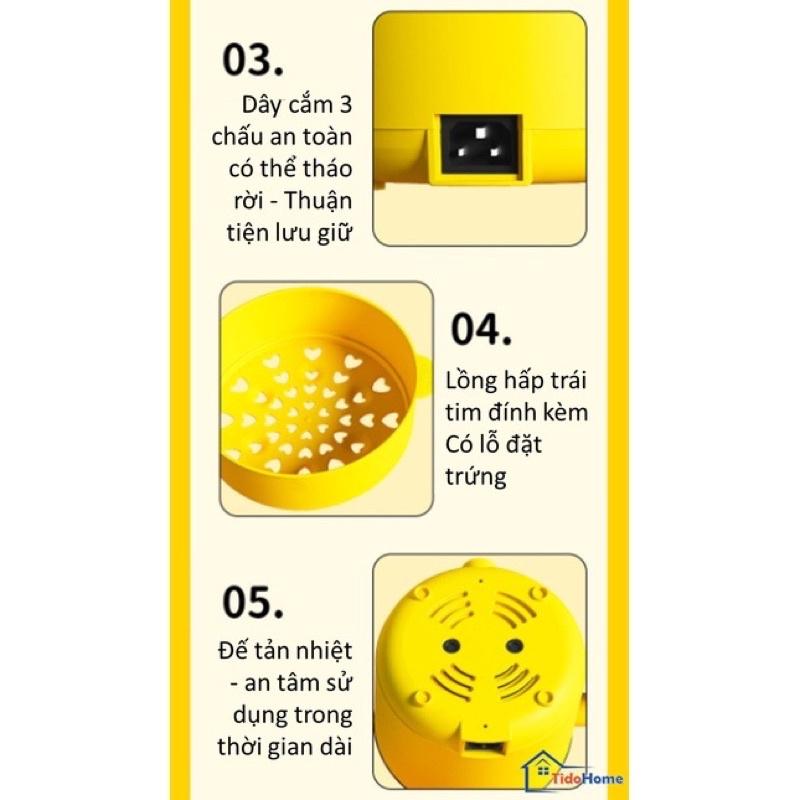 Nồi điện mini VỊT VÀNG 2 tầng đa năng nấu cơm lẩu cháo chiên xào dung tích 1,8L- Nồi lẩu mini, Ca nấu mì BẢO HÀNH 12T