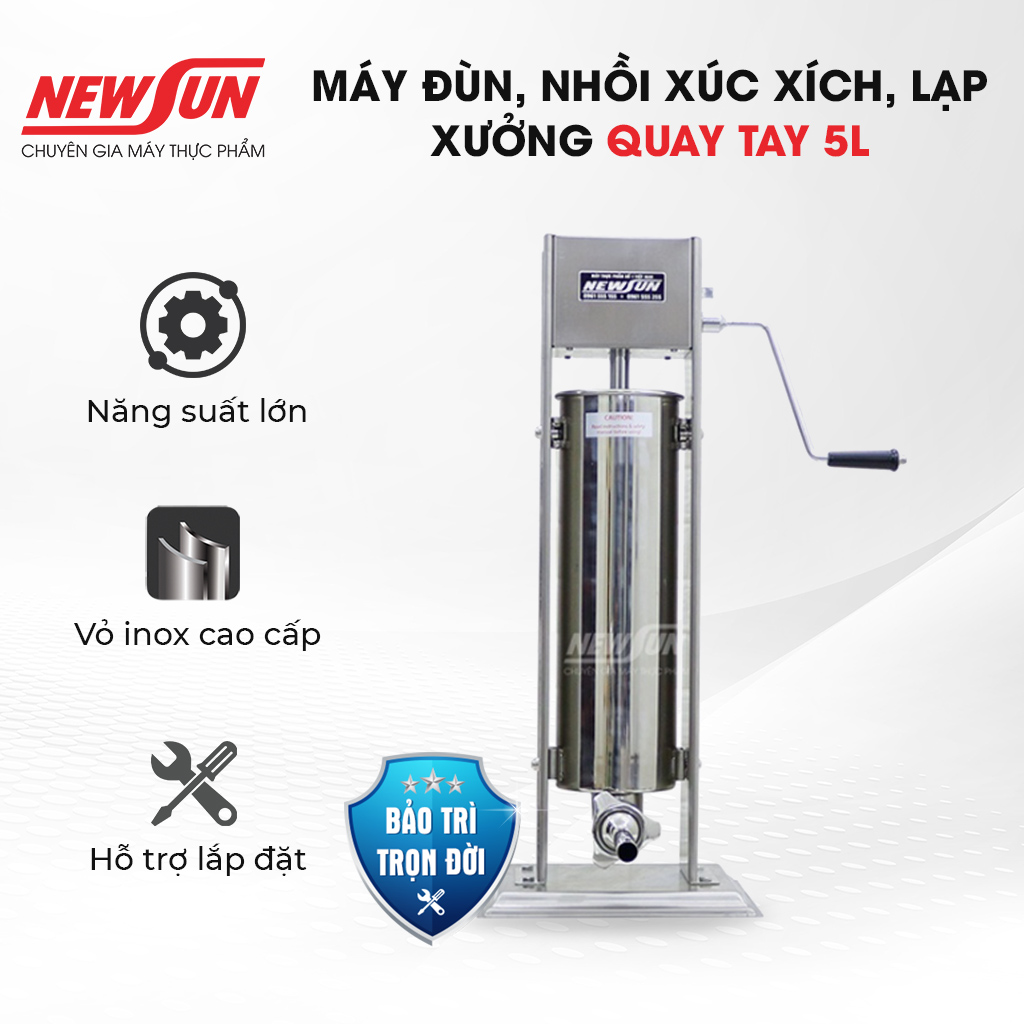 Máy Đùn Lạp Xưởng Bằng Tay 5L