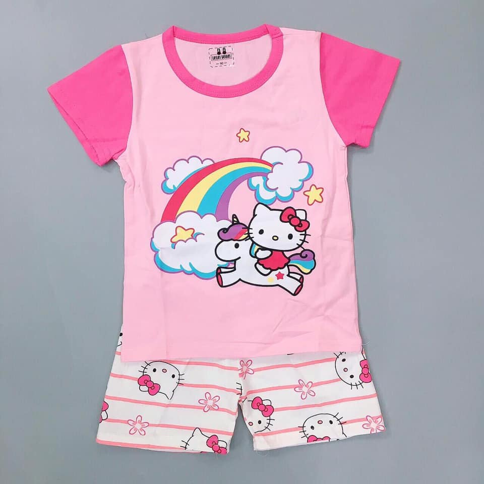 Bộ bé gái mặc nhà họat hình