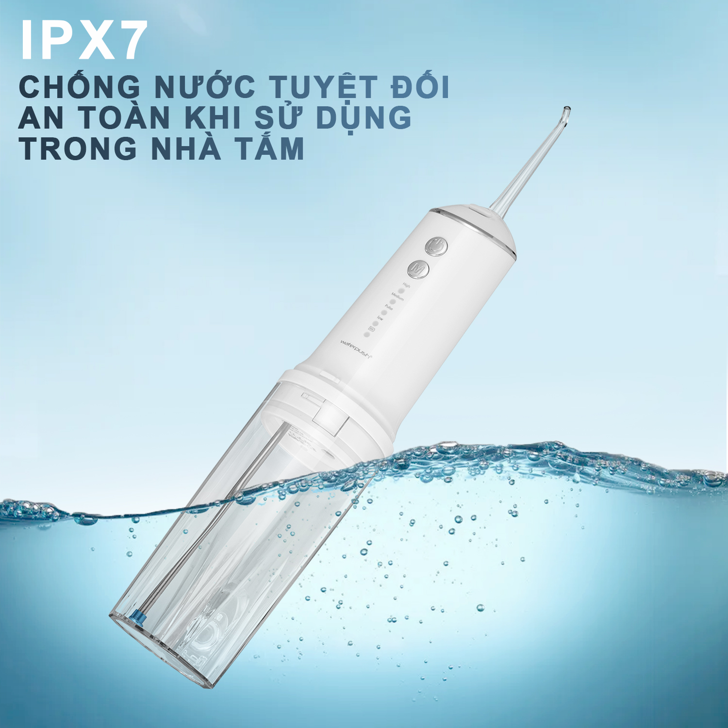 [Đèn UV Diệt Khuẩn 99,99%]Combo máy tăm nước du lịch cao cấp WaterPush 1903 và 1904 siêu nhỏ gọn - 1 đổi 1 trong 12 tháng