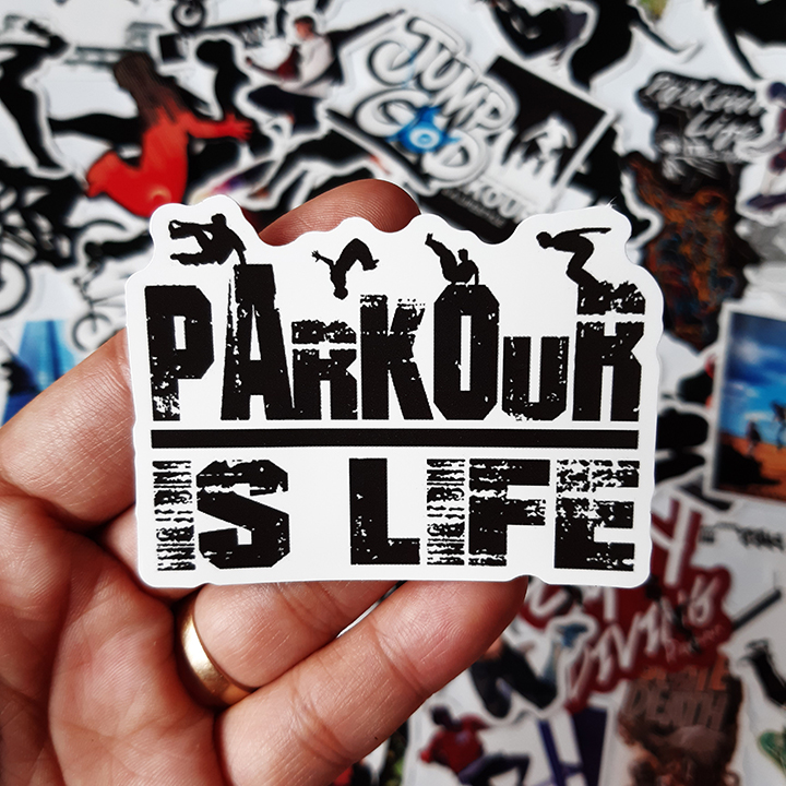 Bộ Sticker dán cao cấp chủ đề PARKOUR - Dùng dán Xe, dán mũ bảo hiểm, dán Laptop