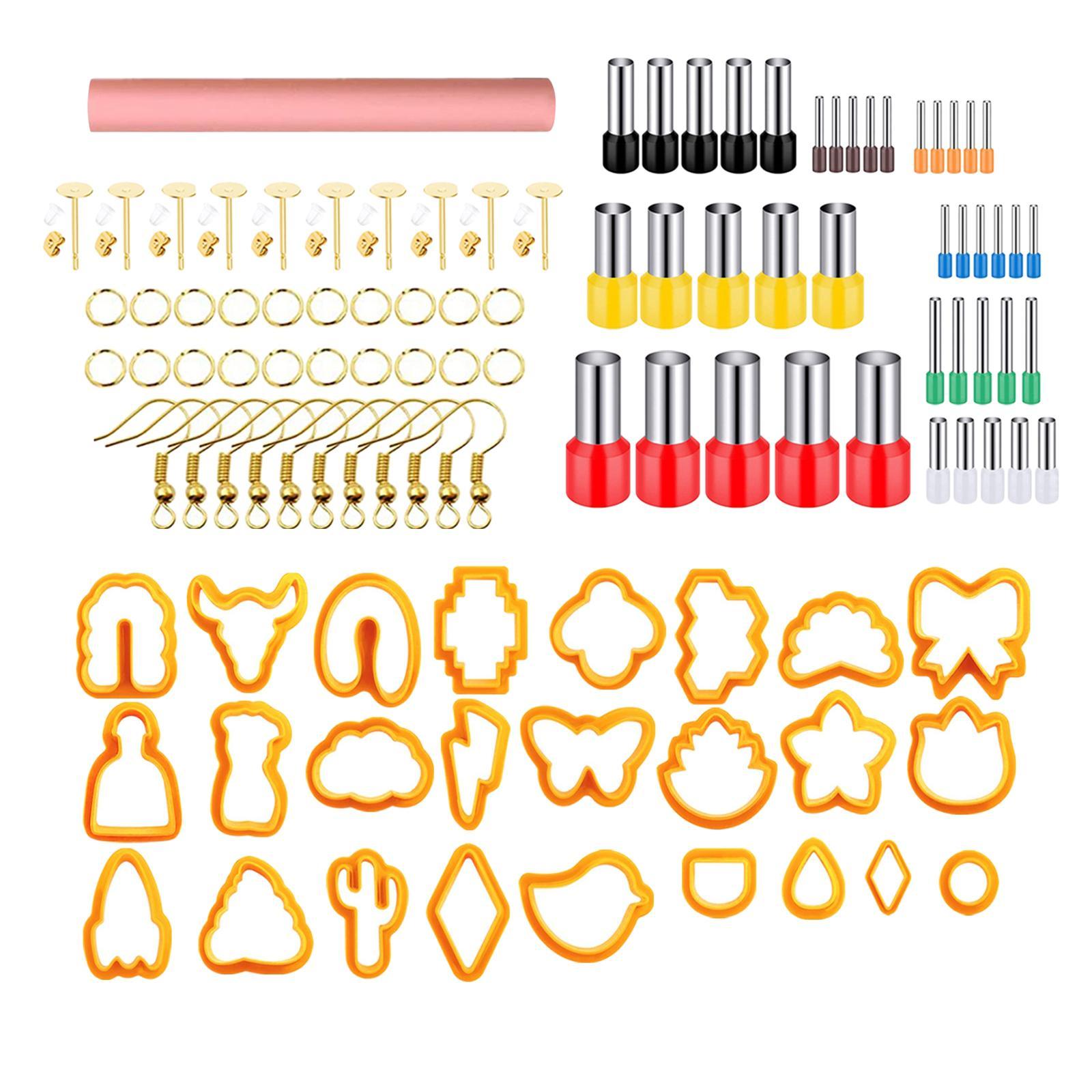 106Pcs Polymer Clay Cutter Set Ceramic Craft, Clay Earring Polymer Cutter