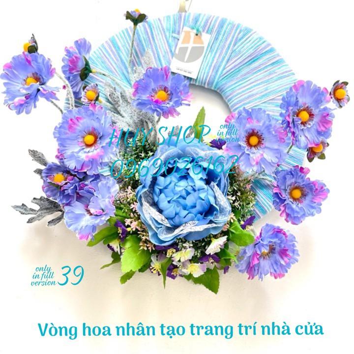 VÒNG HOA NHÂN TẠO TRANG TRÍ TREO TƯỜNG 28CM 33-39