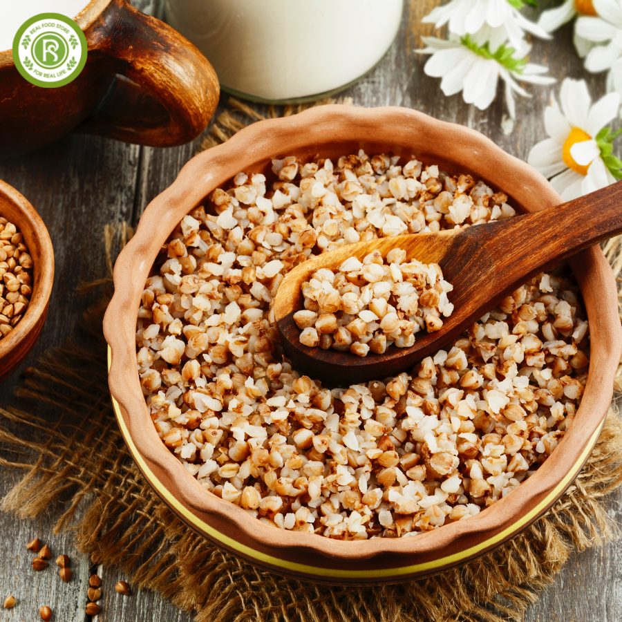 Hạt Kiều Mạch Real Food Làm Salad, Cháo & Nấu Ăn Tốt Cho Tiêu Hóa (Buckwheat) - (500g, 2kg)