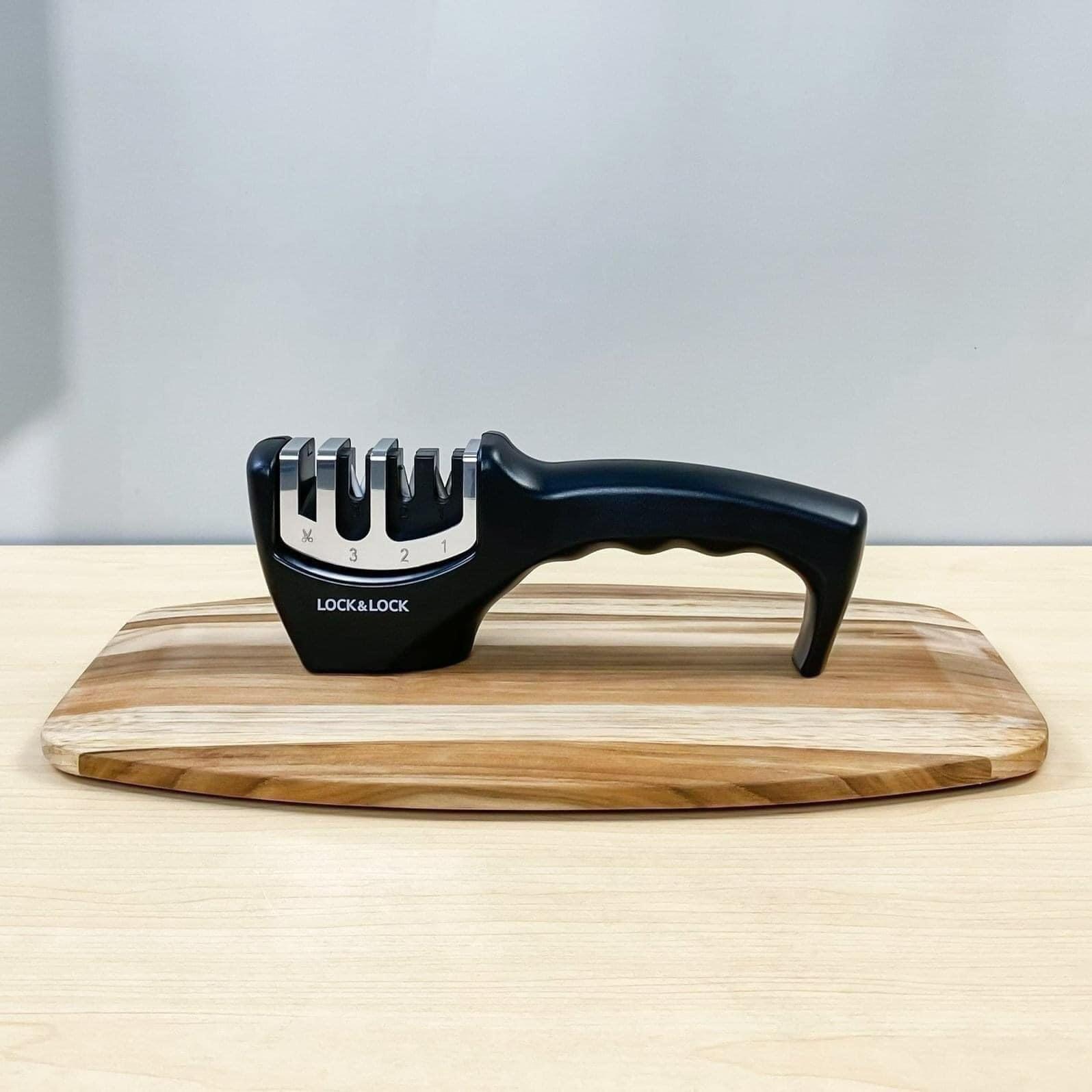 Dụng cụ mài dao kéo Lock&amp;Lock Knife Sharpener CKK113, Hàng chính hãng, 4 cấp độ, mài nhanh tiện lợi - JoyMall