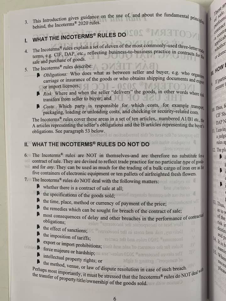 Incoterms 2020 - Quy tắc của ICC về sử dụng các điều kiện thương mại quốc tế và nội địa (Song ngữ Anh - Việt)