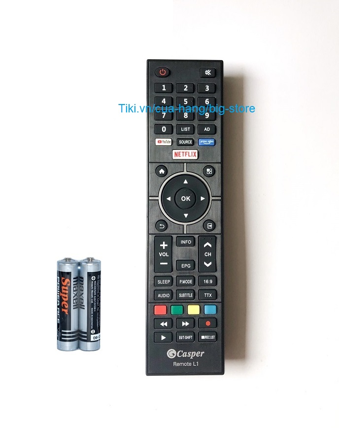 Remote Điều Khiển Dành Cho Casper Tivi Internet Smart TV Netflix Youtube Kèm Pin