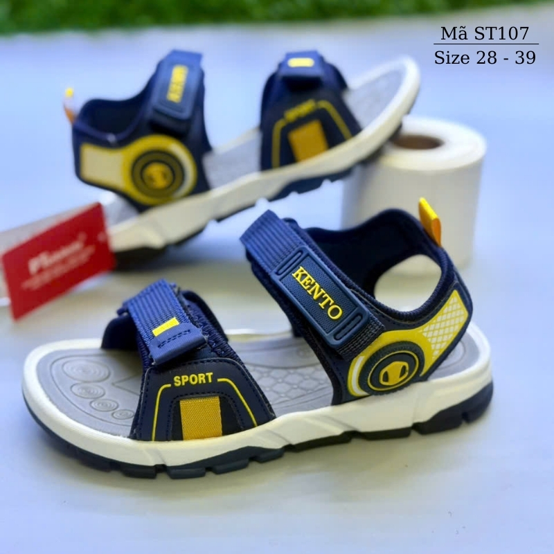 Dép quai hậu bé trai Sandal KENTO VNXK cho trẻ em học sinh tiểu trung học 4 - 15 tuổi đi học đi biển thể thao năng động ST107